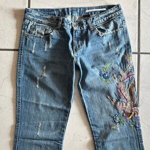 Buffalo David Bitton Embroidered Jeans